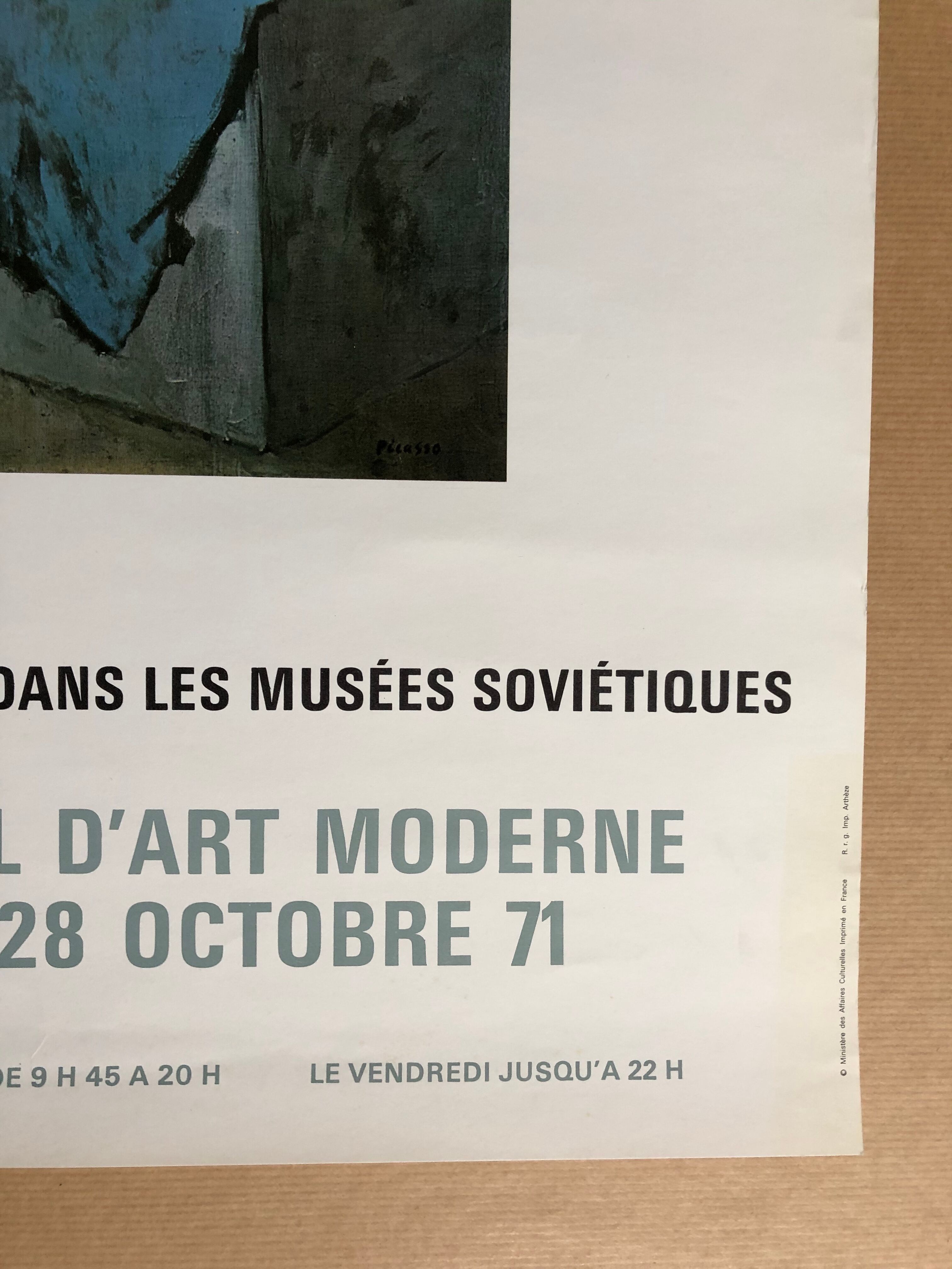 Original poster 1971 - Picasso in Soviet Museums