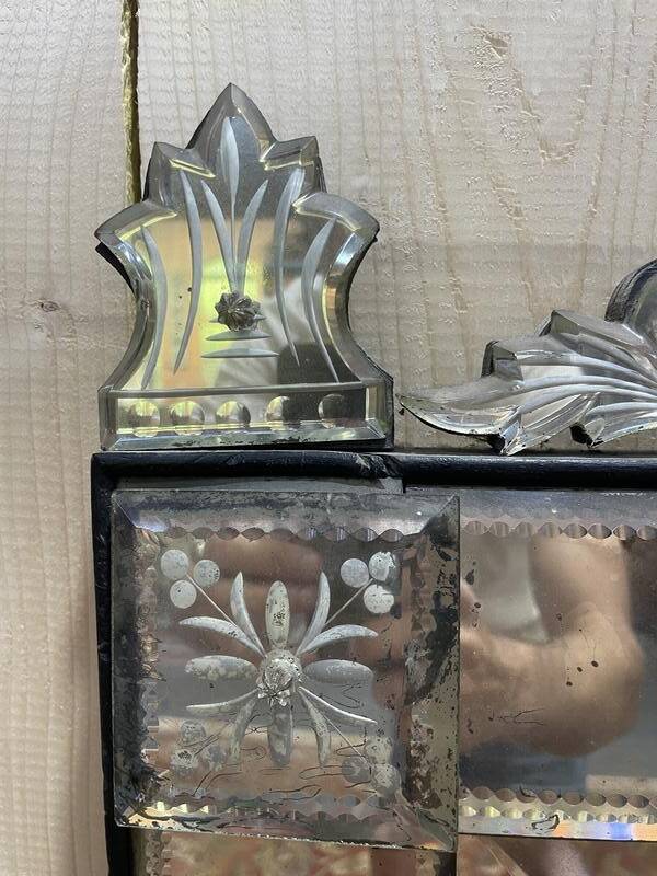 Miroir vénitien époque Napoléon III 130/75 cm