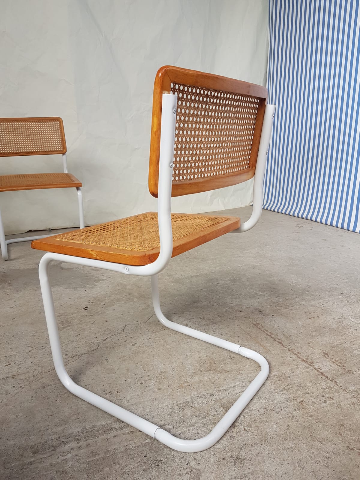 Set of 4 Habitat cesca dining chairs by Marcel Breuer, 80