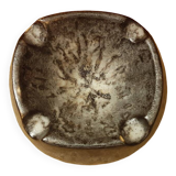 Old gray ceramic ashtray 70s vintage