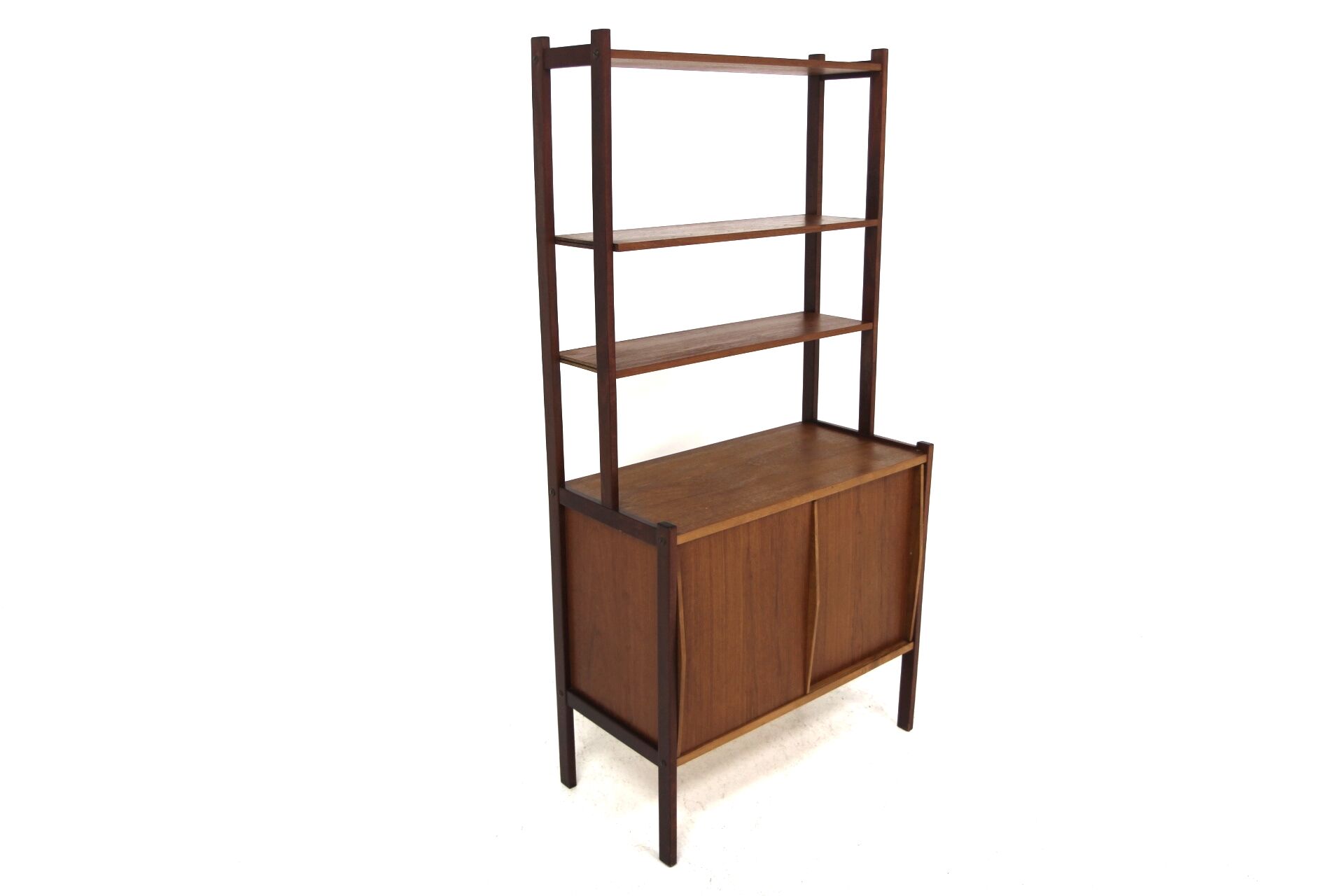 Scandinavian teak chest of drawers-bookcase, Sweden, 1950