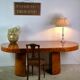 Bureau en loupe d'orme vintage 80'S