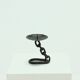Brutalist Wrought Iron Candle Holder 1970s
