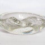Seguso crystal pocket ashtray