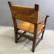 Rustic armchair made of woven rush, 1960s–1970s.