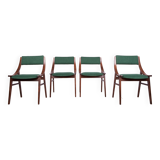 Chaises de salle à manger pour sauteurs à ski polonais de l'usine de meubles Zamojska, années 1970, lot de 4
