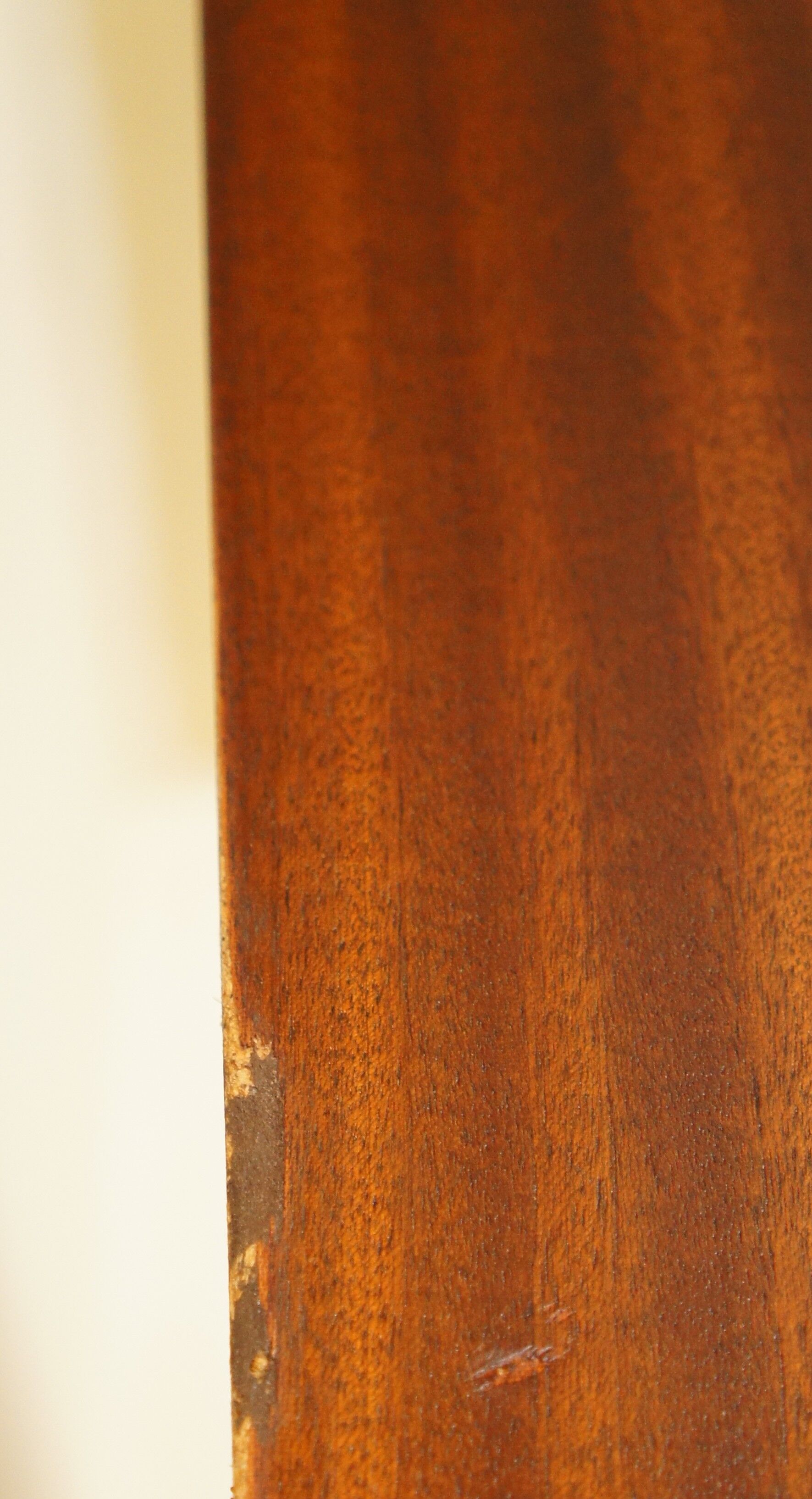 Two-tone teak & vintage chrome glass wardrobe