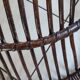 Rattan and metal shell armchair