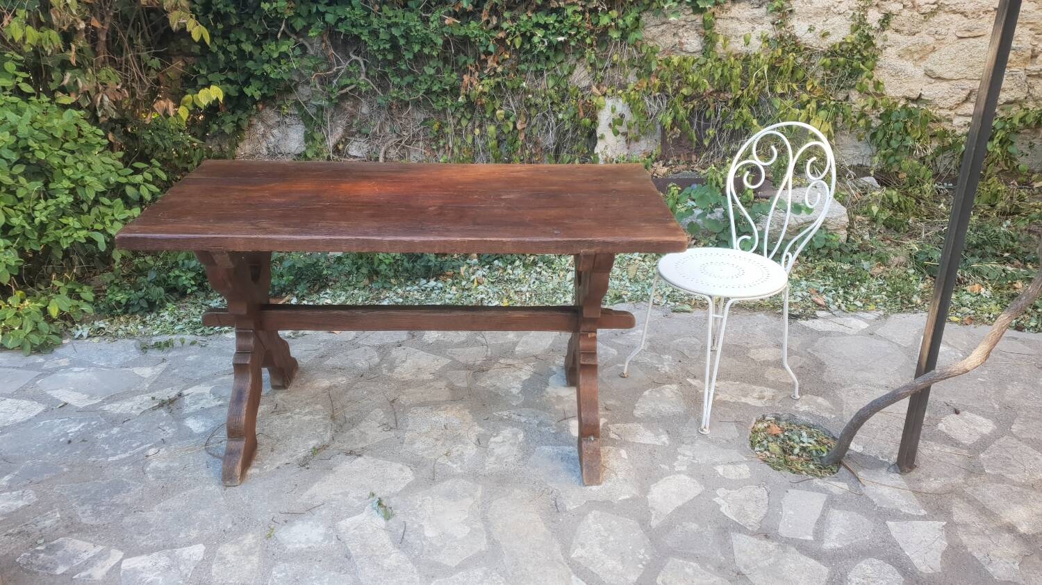 Antique oak farmhouse table