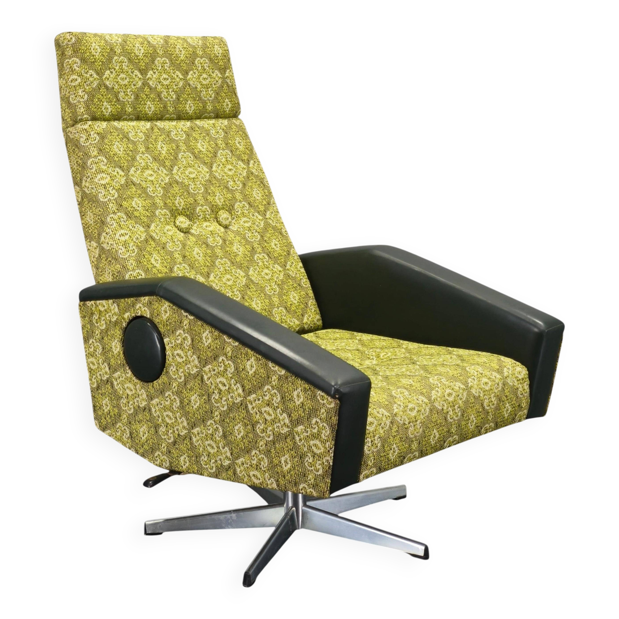 Czechoslovak Mid-Century Reclining Armchair, 1970s