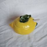 Lemon confit jar – Glazed earthenware – 1960s–70s – Vintage