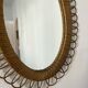 Miroir rotin doré vintage