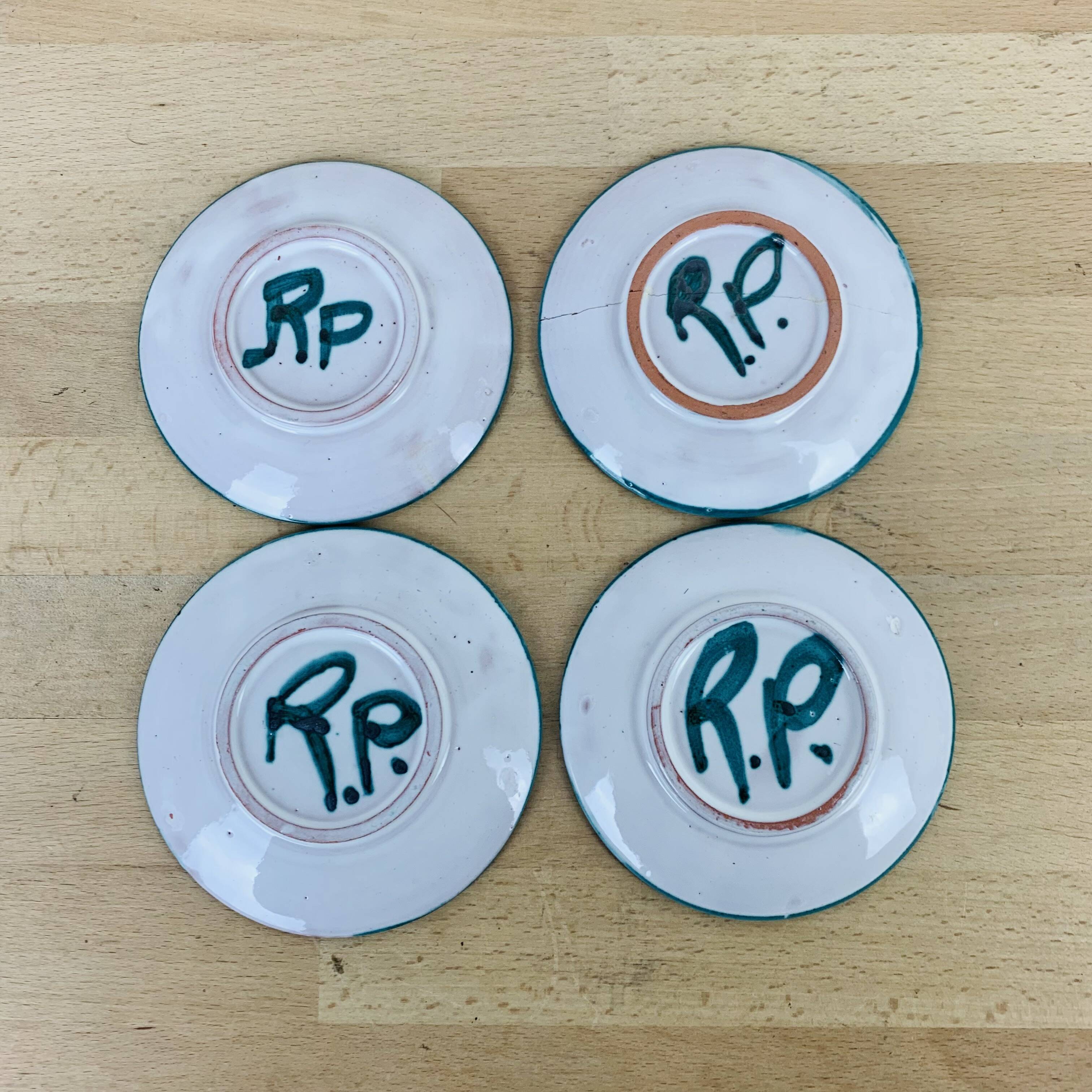 4 Robert Picault saucer plates
