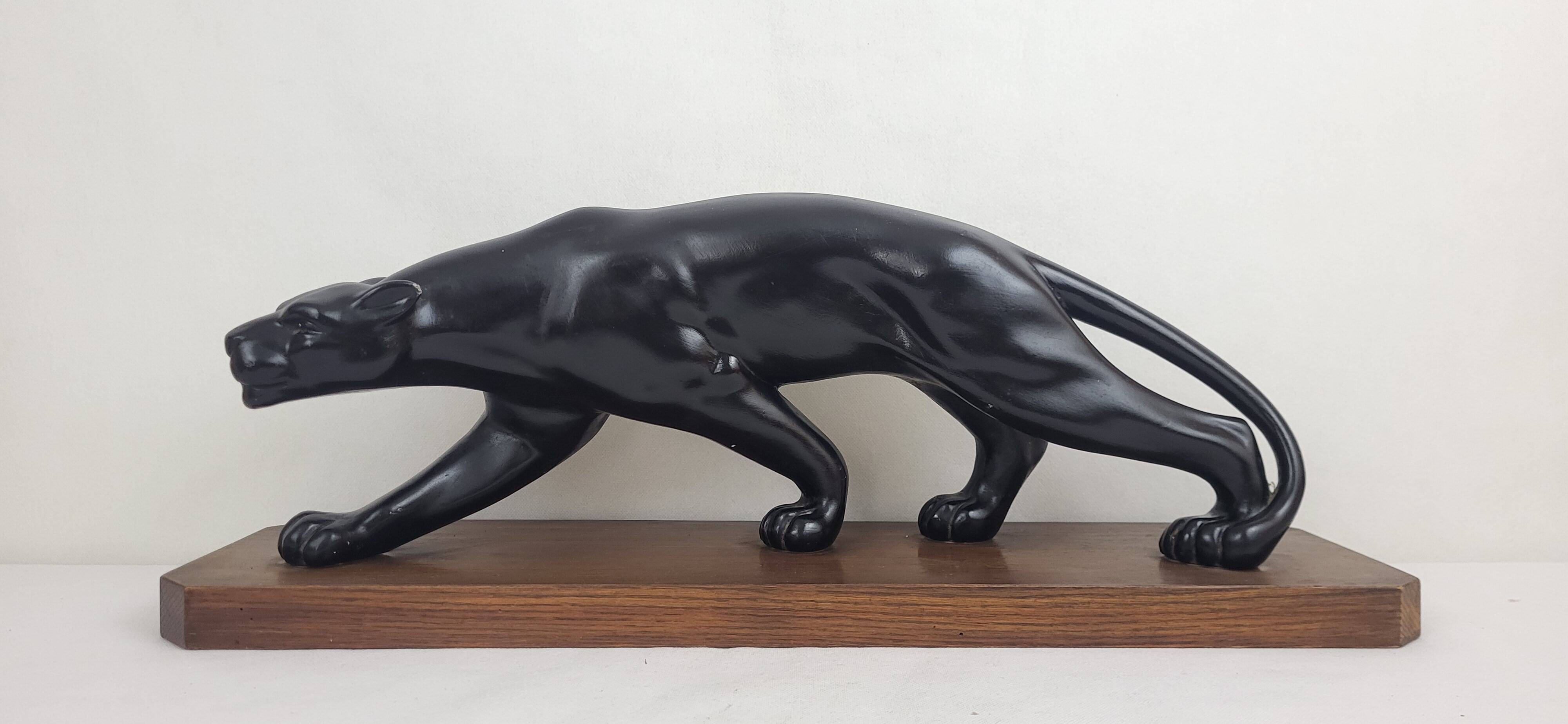 Sculpture Panther after S. Melani, 1930s