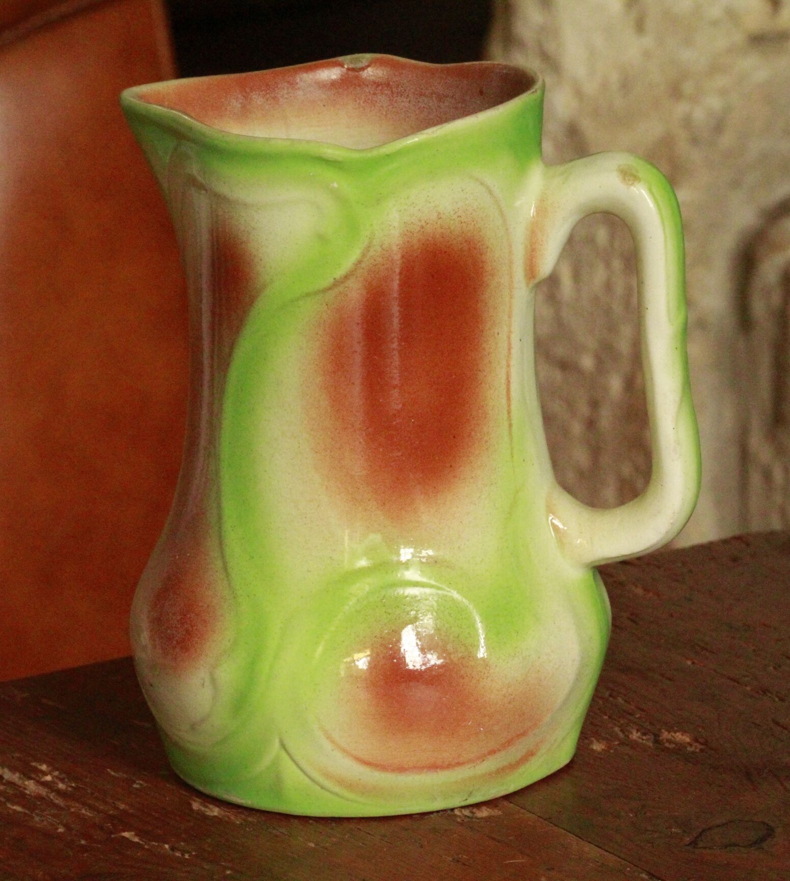 Old iron earth decanter