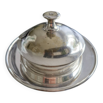 Silver-plated butter dish