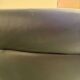 3-seater navy blue leather sofa, design by De Sede DS10, vintage 90s.