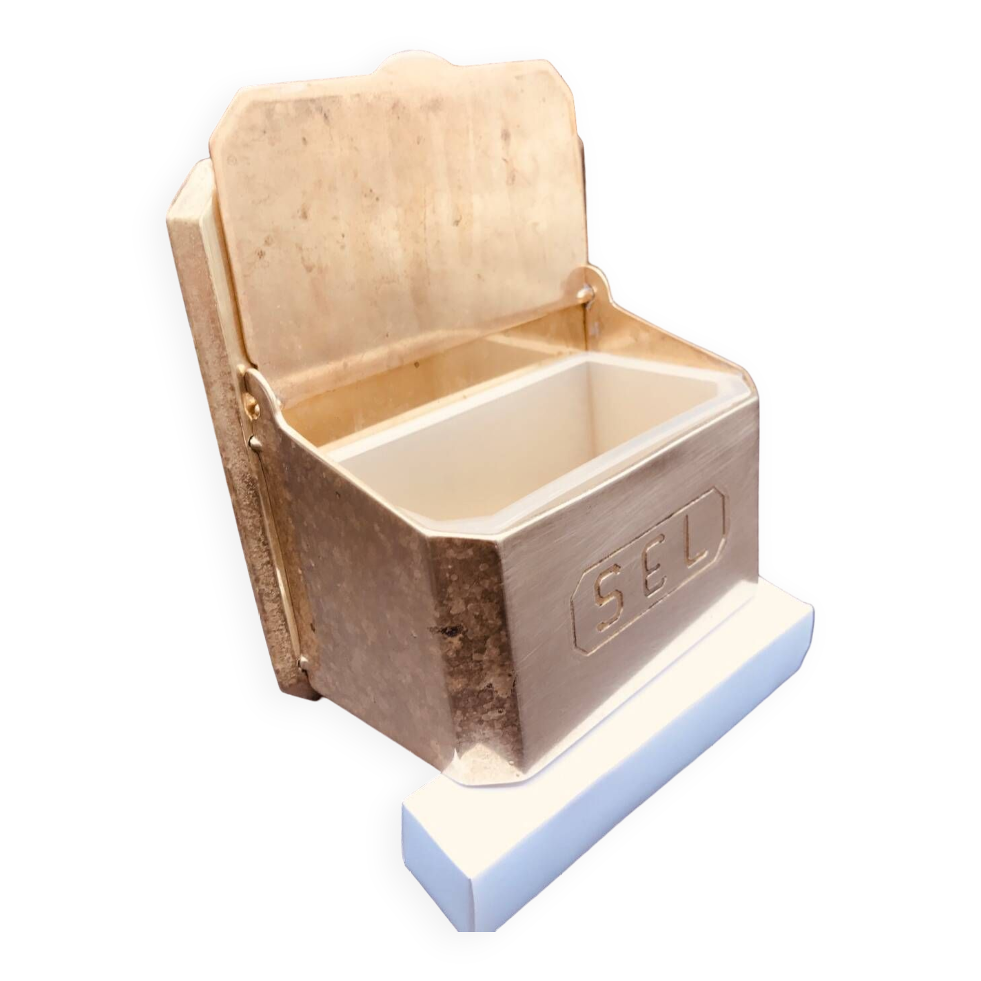 Brass salt box