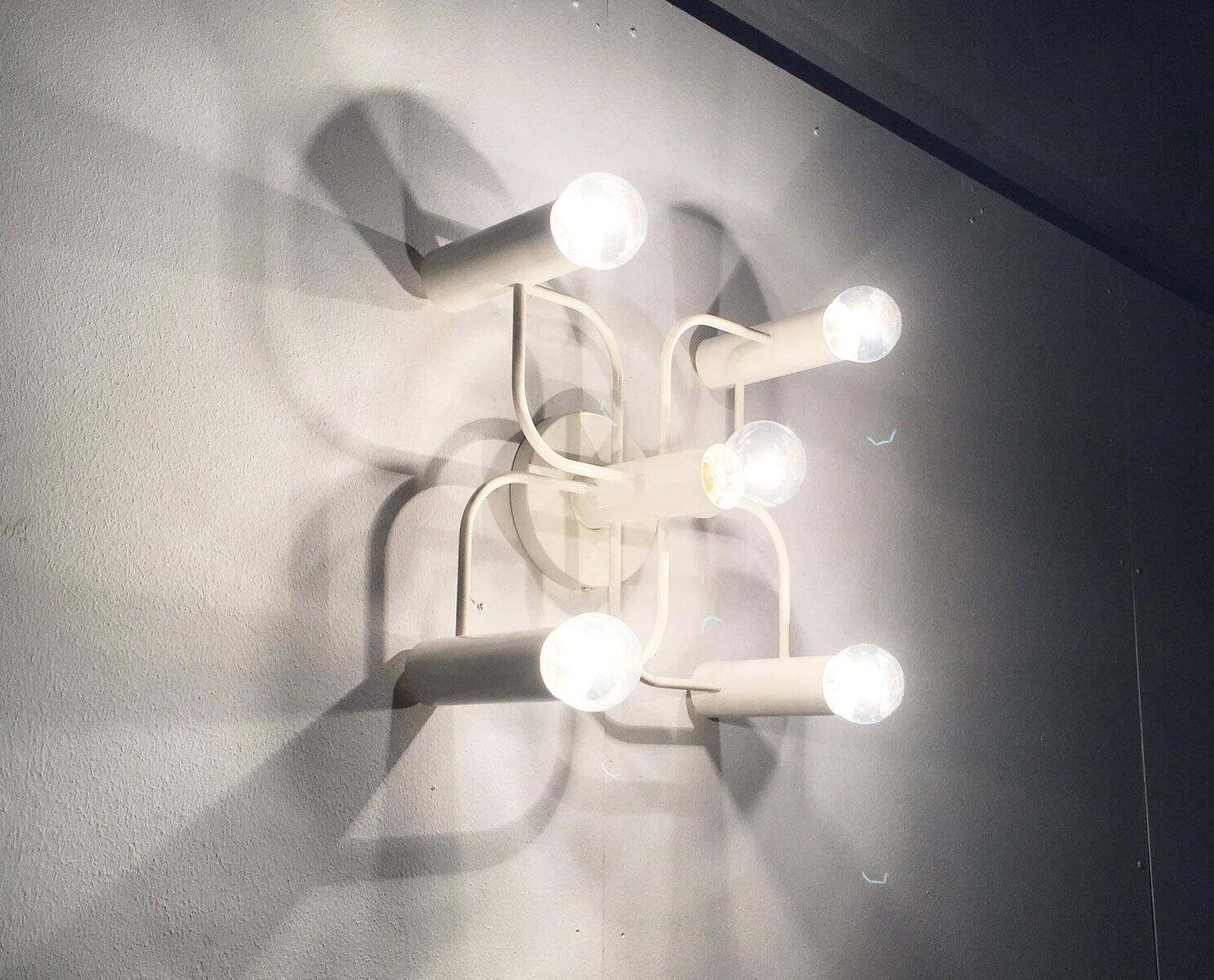 German vintage Space Age ceiling lamp by Gaetano Sciolari for Leola