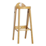 Tabouret élégant et haut en bois de Baumann