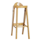 Elegant and tall wooden stool by Baumann