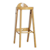 Elegant and tall wooden stool by Baumann