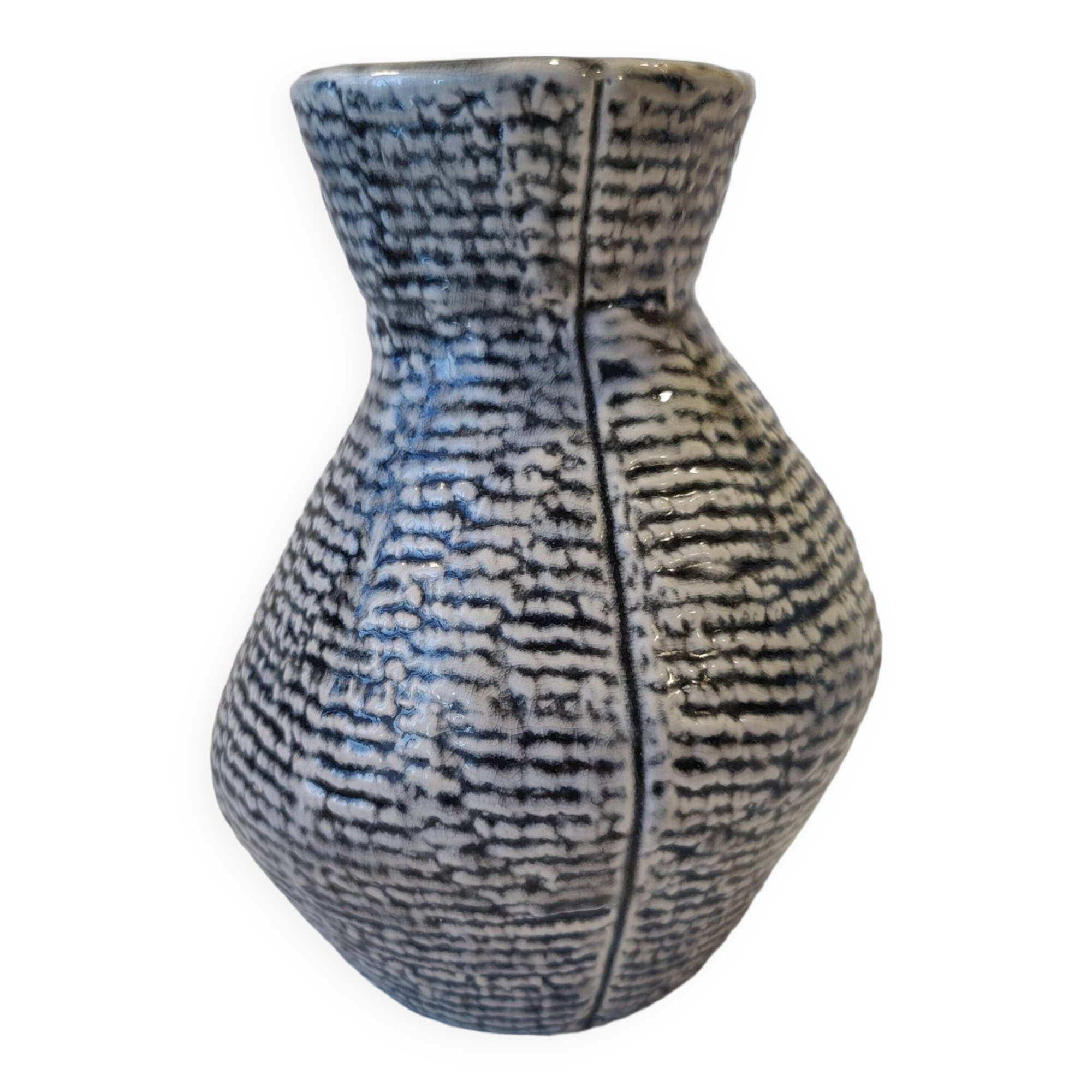 Gray ceramic vase from the 1950s