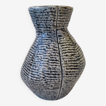 Vase céramique gris années 50