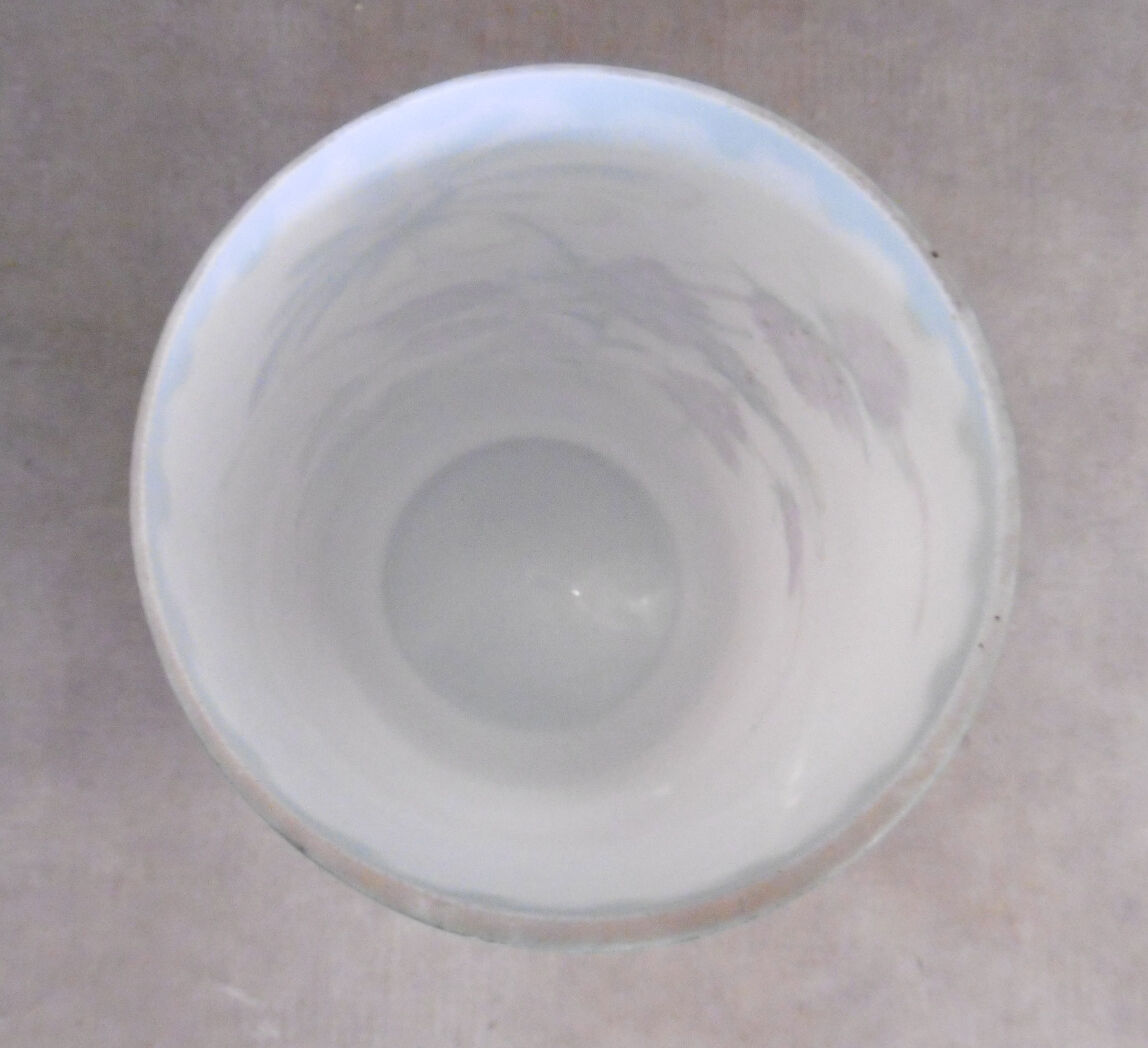 Opaline vase with enamelled decoration early xxeme