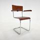 1960's Chrome Tubular Chair with Armrests