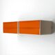 Tiroirs muraux modulaires orange vintage – Plastique des années 1970, style Space Age