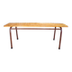 Slatted school bench