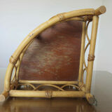 Rattan corner shelf 60s 70s