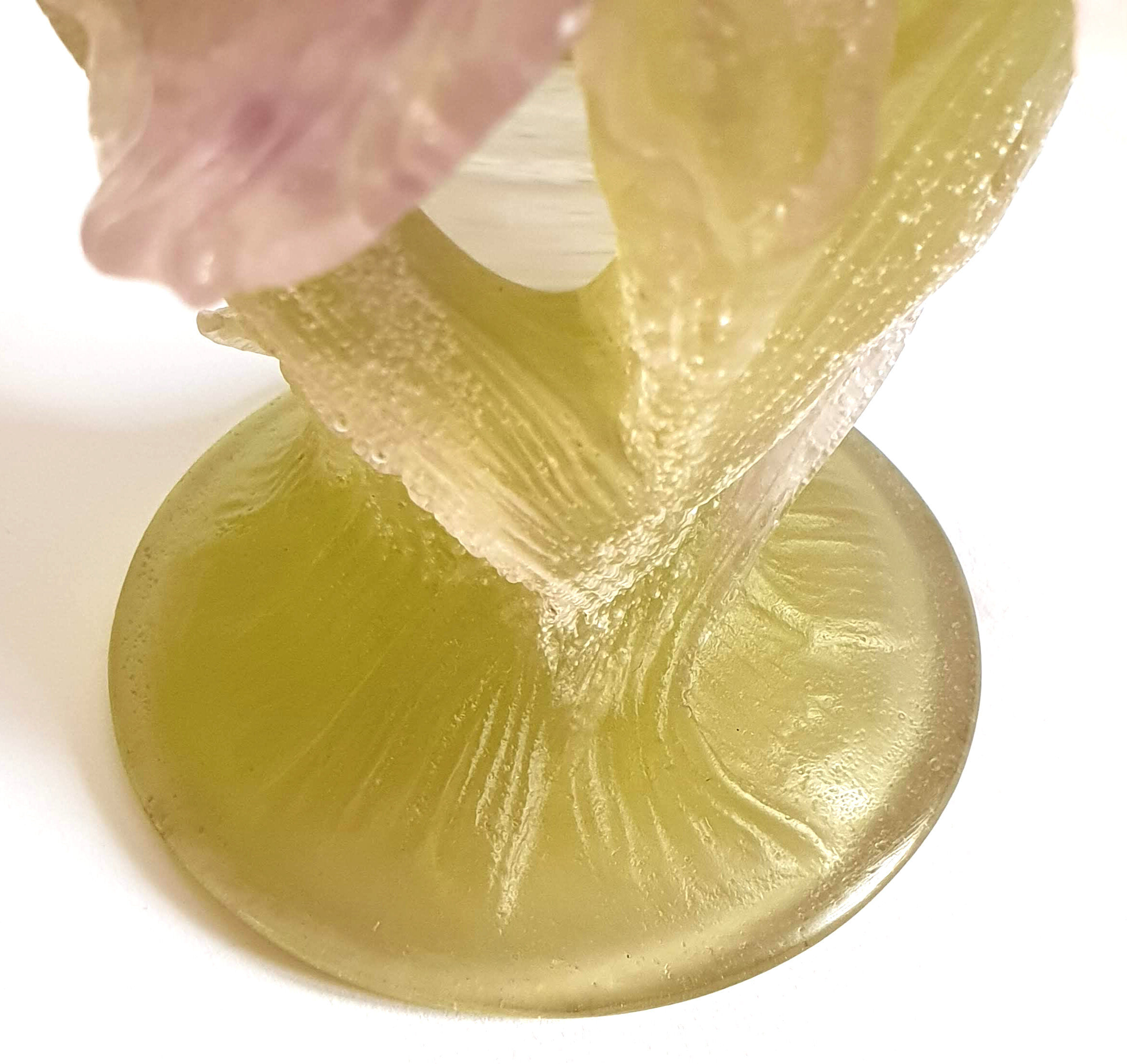 Daum vase from the Iris collection in crystal and glass paste