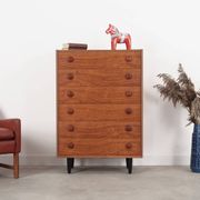 Commode en teck, design danois, années 60, fabriquée au Danemark