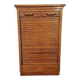 Vintage oak tambour cabinet | 1940s