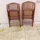 Paire de chaise pliante bambou vintage