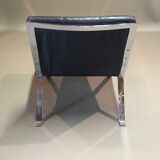 Chair "hans eichenberger" black leather 1960.