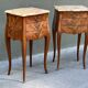Pair of Louis XV style bedside tables in rosewood.