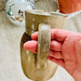 Pichet stoneware vintage Grès du Berry handmade France