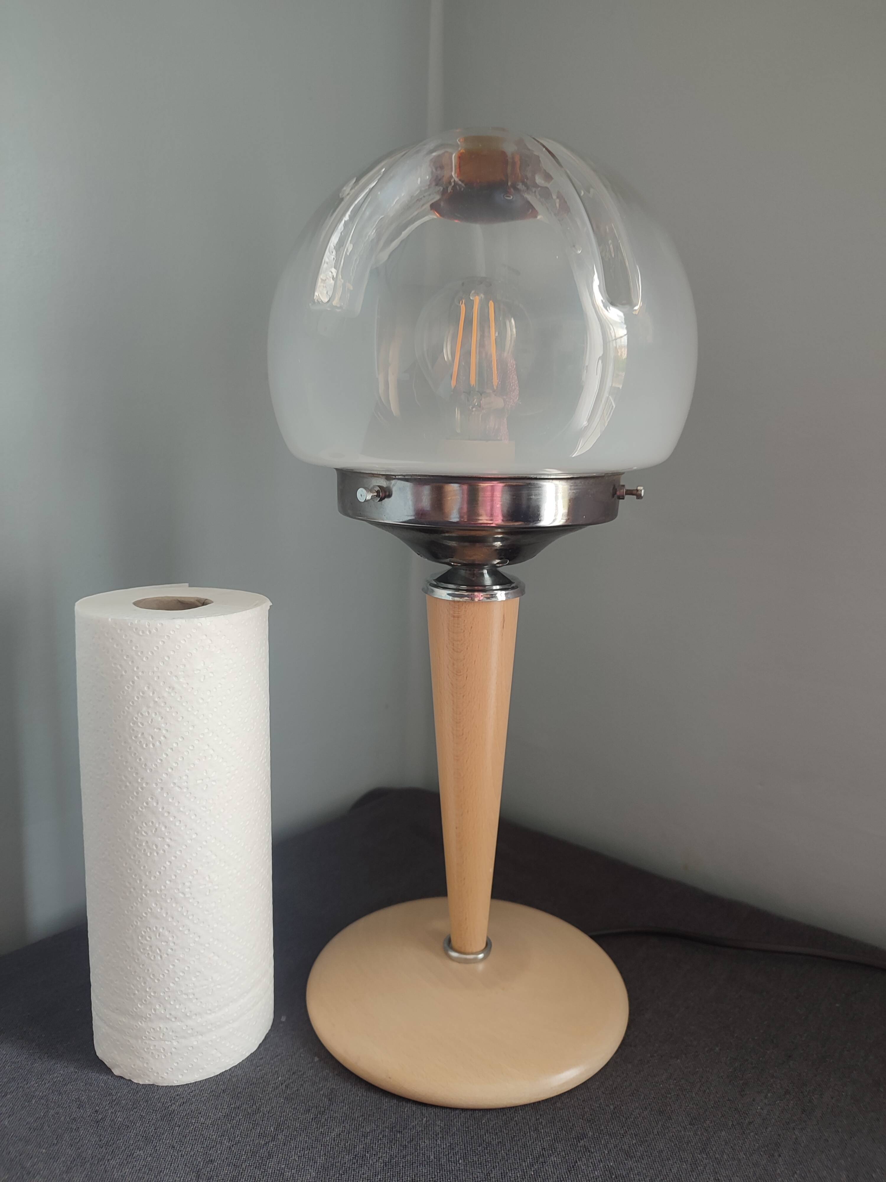 Large vintage Murano glass table lamp