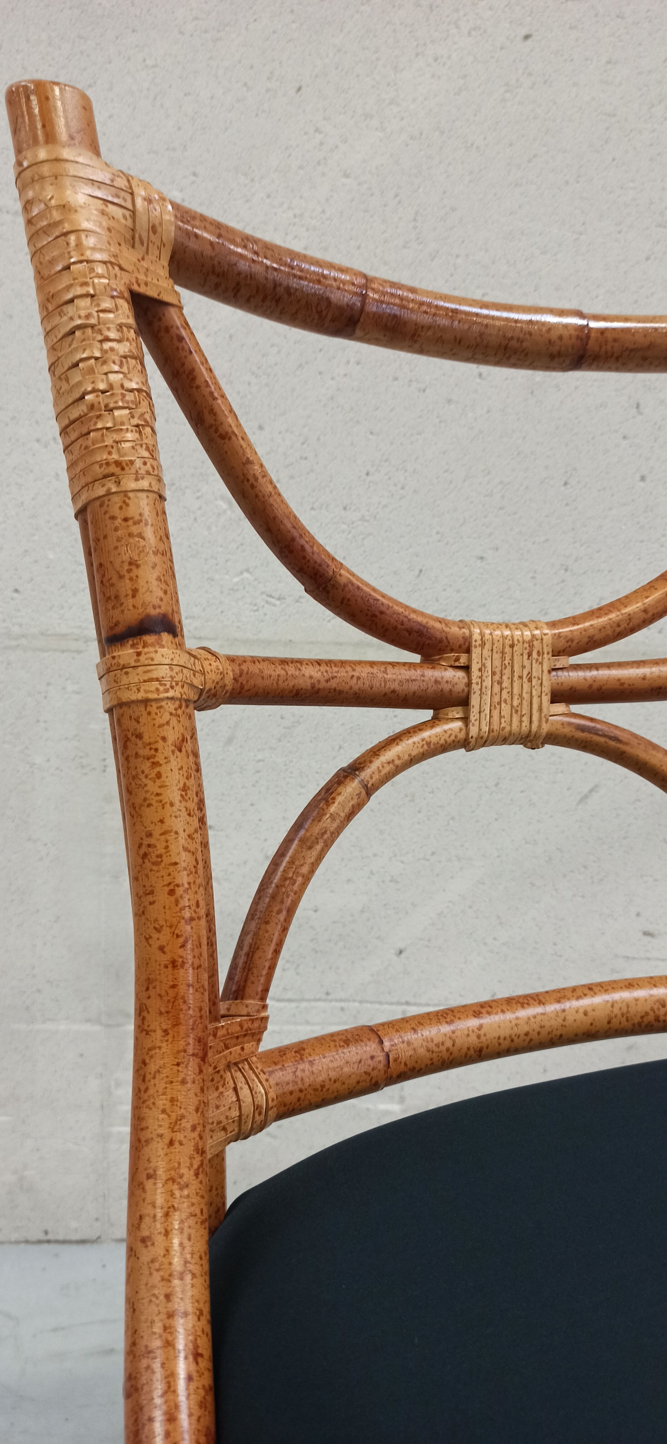 Chaise en bambou Roche Bobois 80's