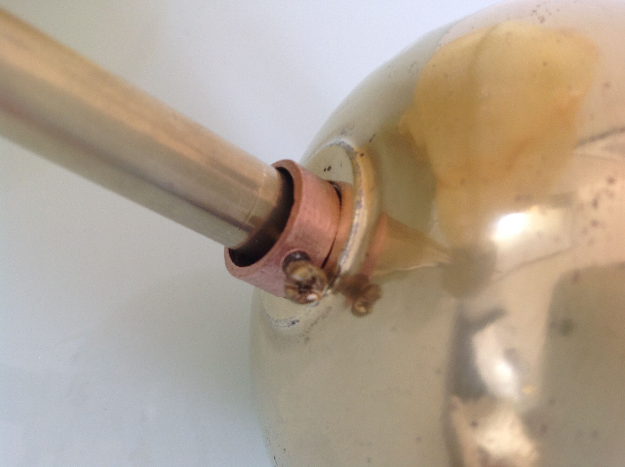 Vintage marbled glass globe ceiling light 50s 60s