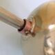 Vintage marbled glass globe ceiling light 50s 60s