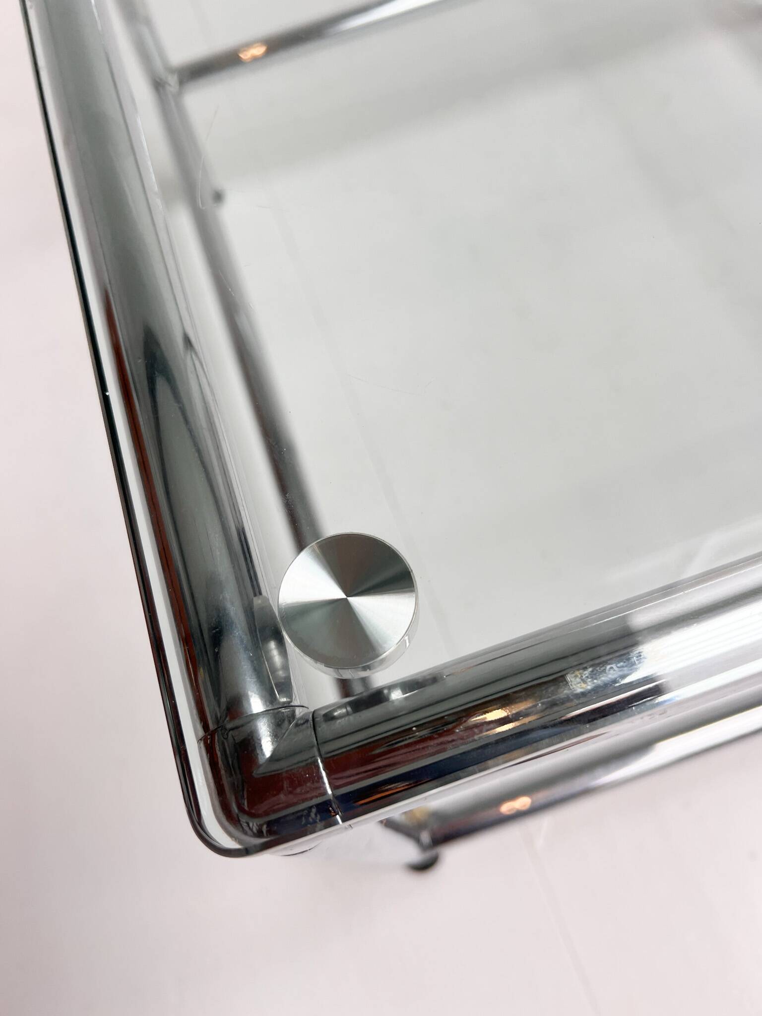 Square glass coffee table 71 x 71 cm, 1990s