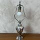 Lampe en métal argenté