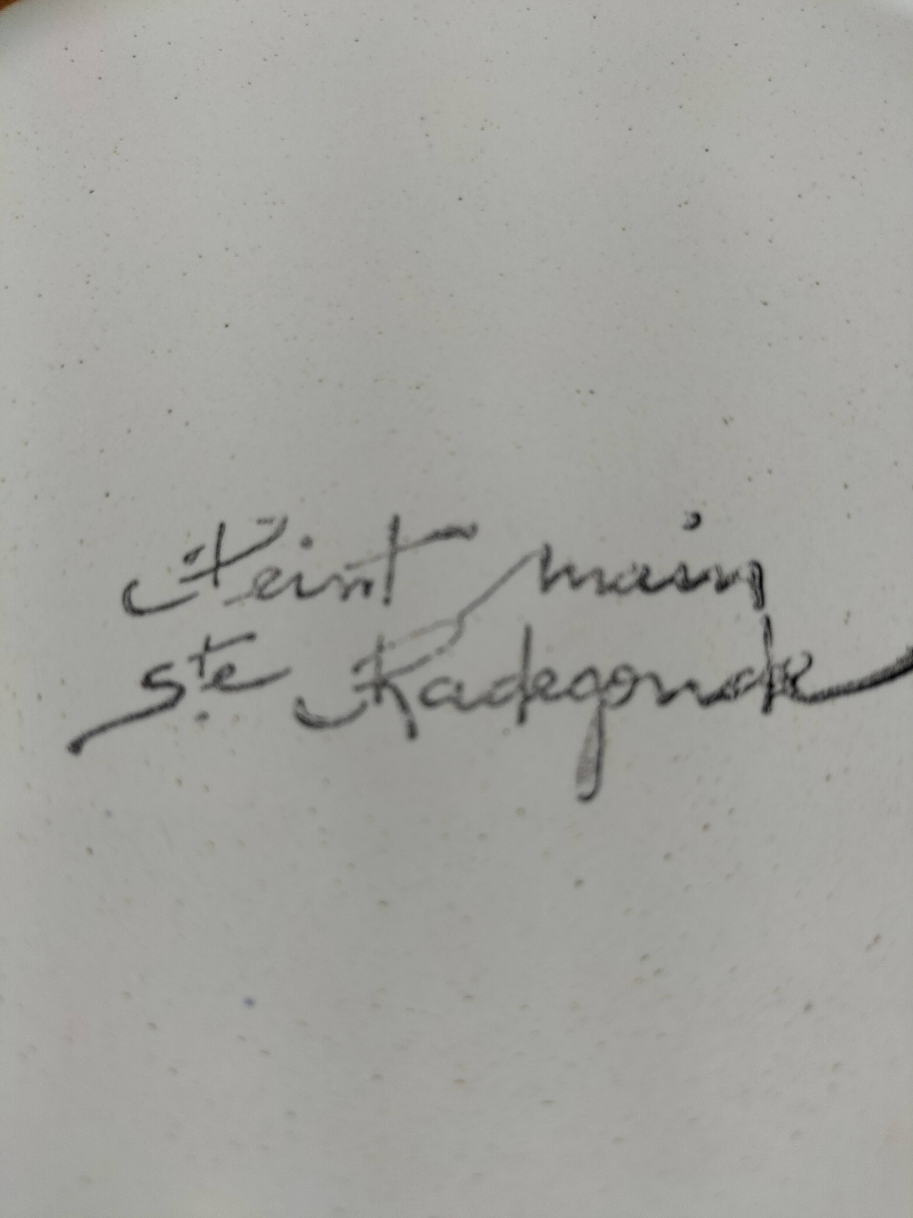 Set of 3 vintage Sainte-Radegonde earthenware plates