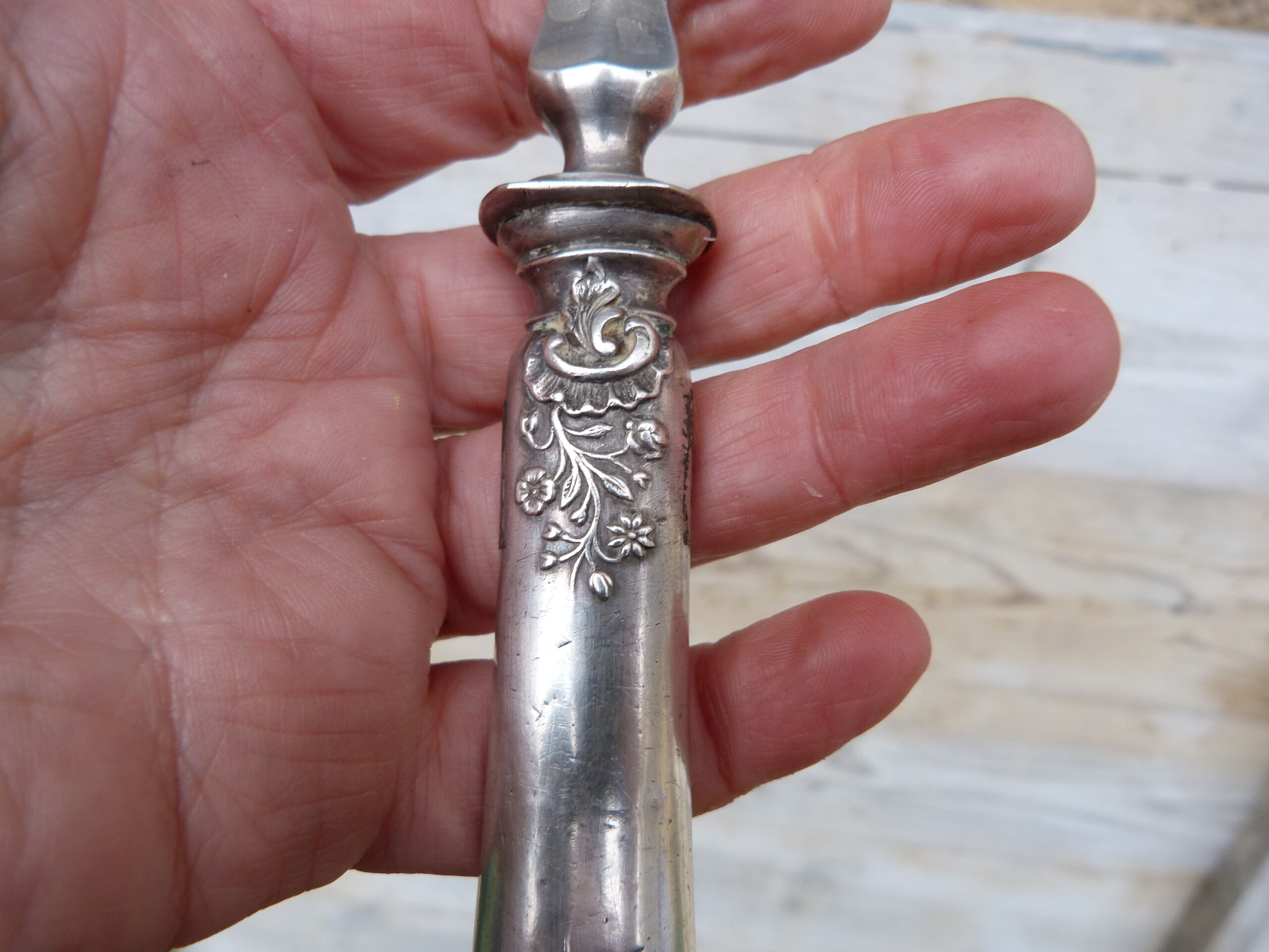 Silver fish serving shovel punch Minerva