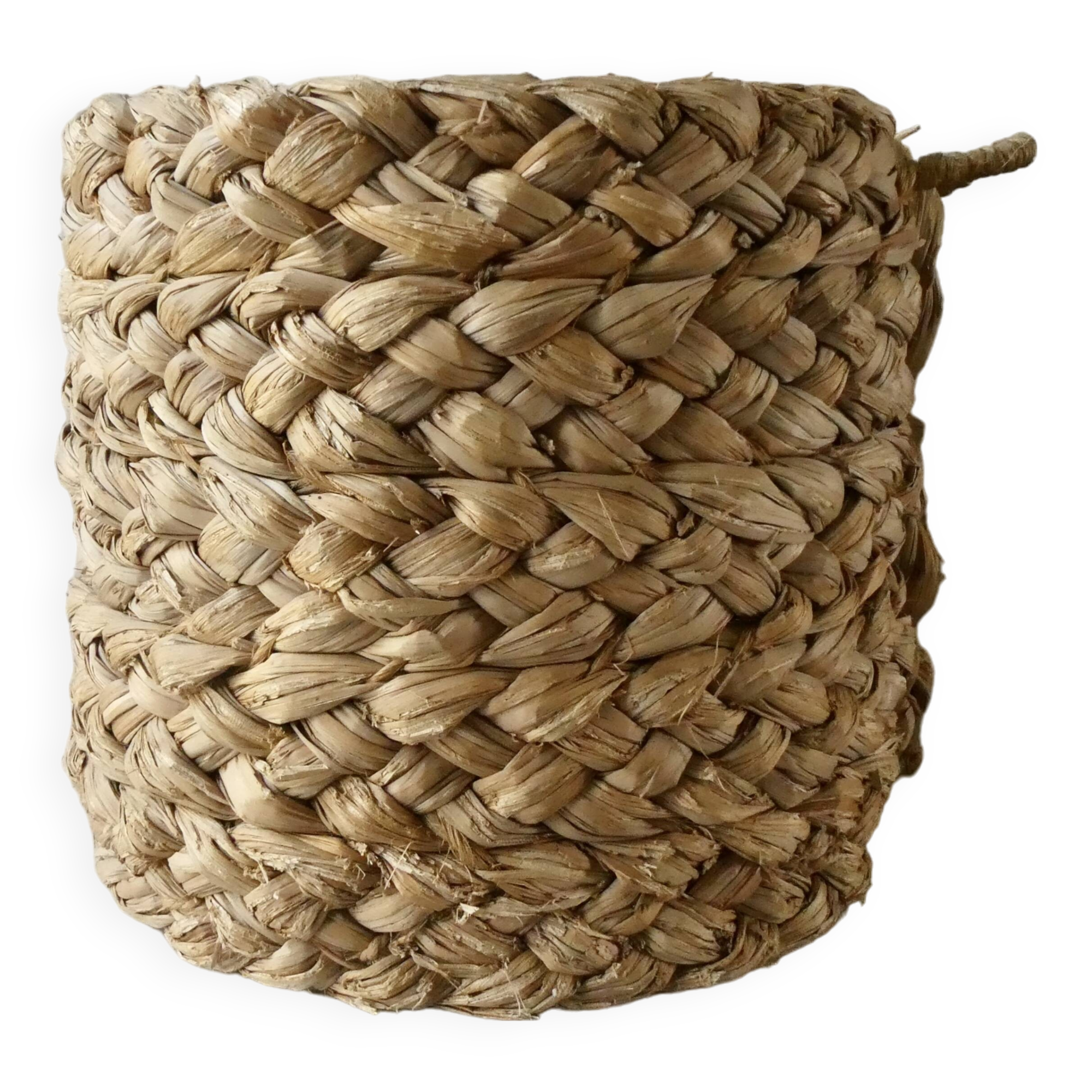 Braided rope pouffe stool, 60s-70s