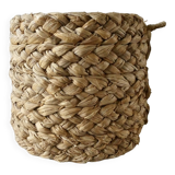 Braided rope pouffe stool, 60s-70s
